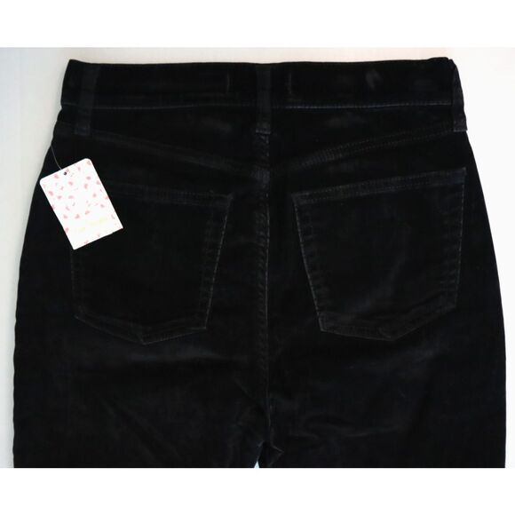 We The Free x Free People OB1033085 Women's Sz 28 Black Velvet Skinny Jeans - Picture 7 of 9